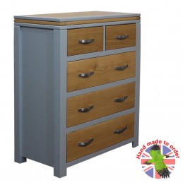 Modern 2 over 3 Chest manor Grey
